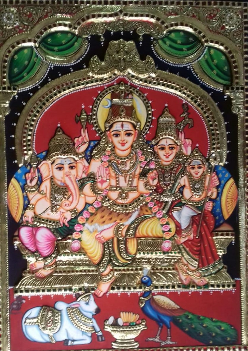 Tanjore Paintings - Shiva Family