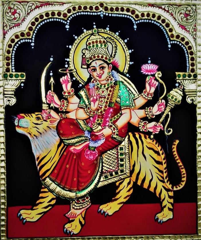 Tanjore Paintings - Durga Devi