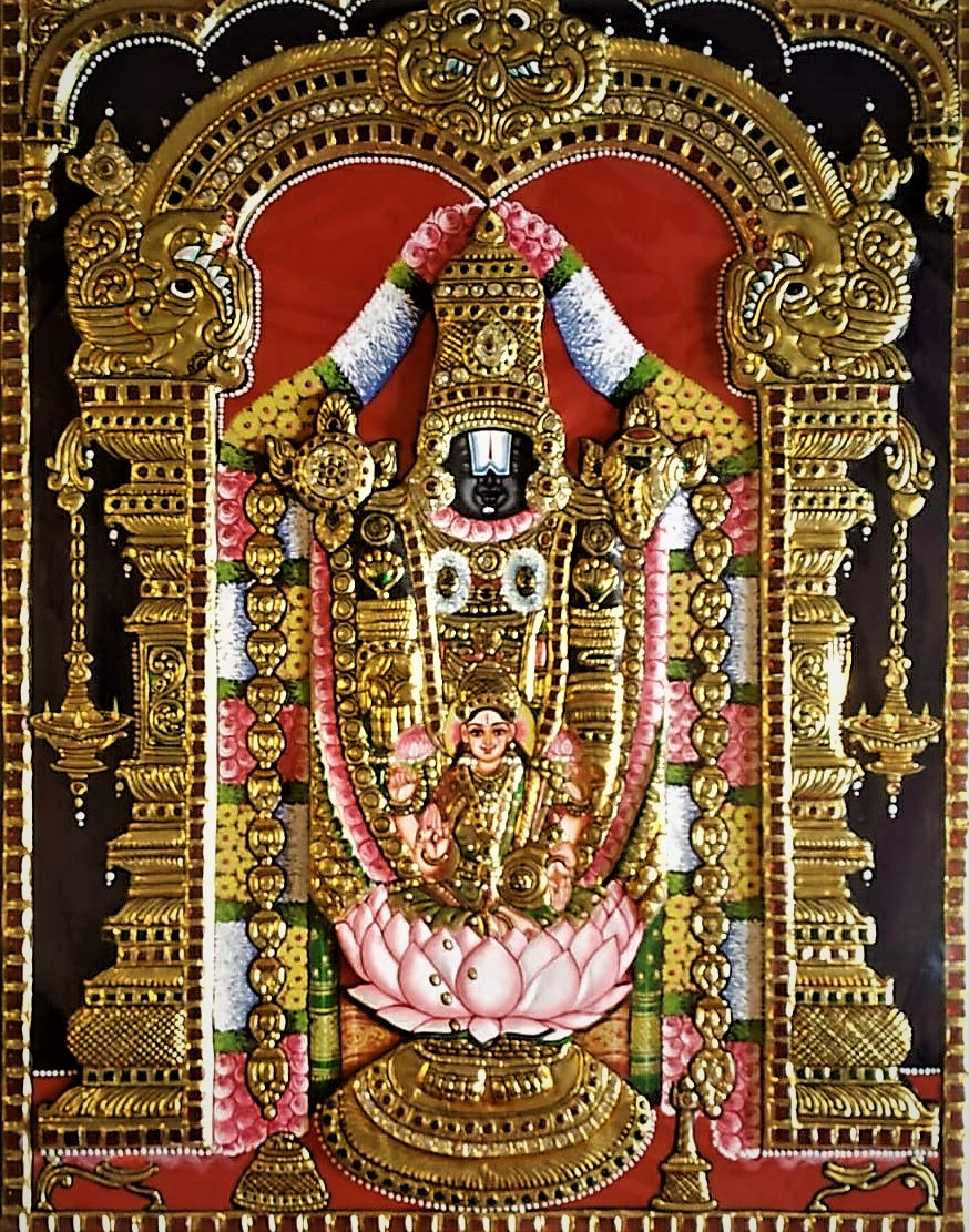 Tanjore Paintings - Tirupati Balaji (Venkateshwara)