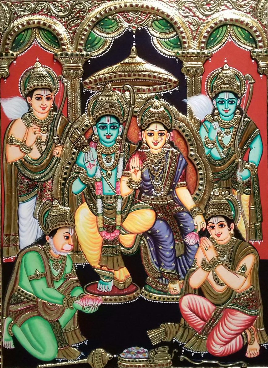 Tanjore Paintings - Ramar Pattabhishekam