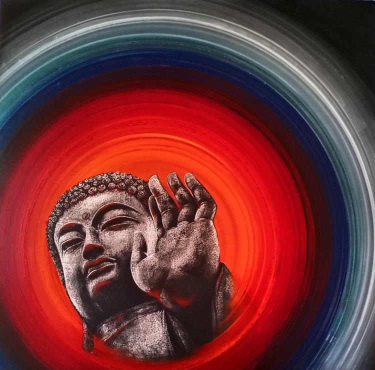 Buddha - Acrylic Painting on canvas 48x48 inch 